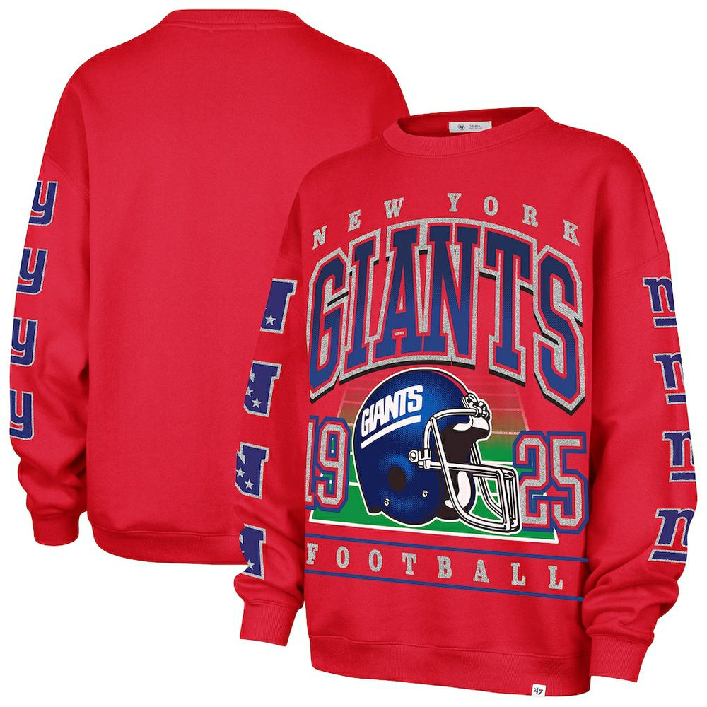 New York Giants '47 Women's Go Big Oversized Pullover Sweatshirt - Red cheap