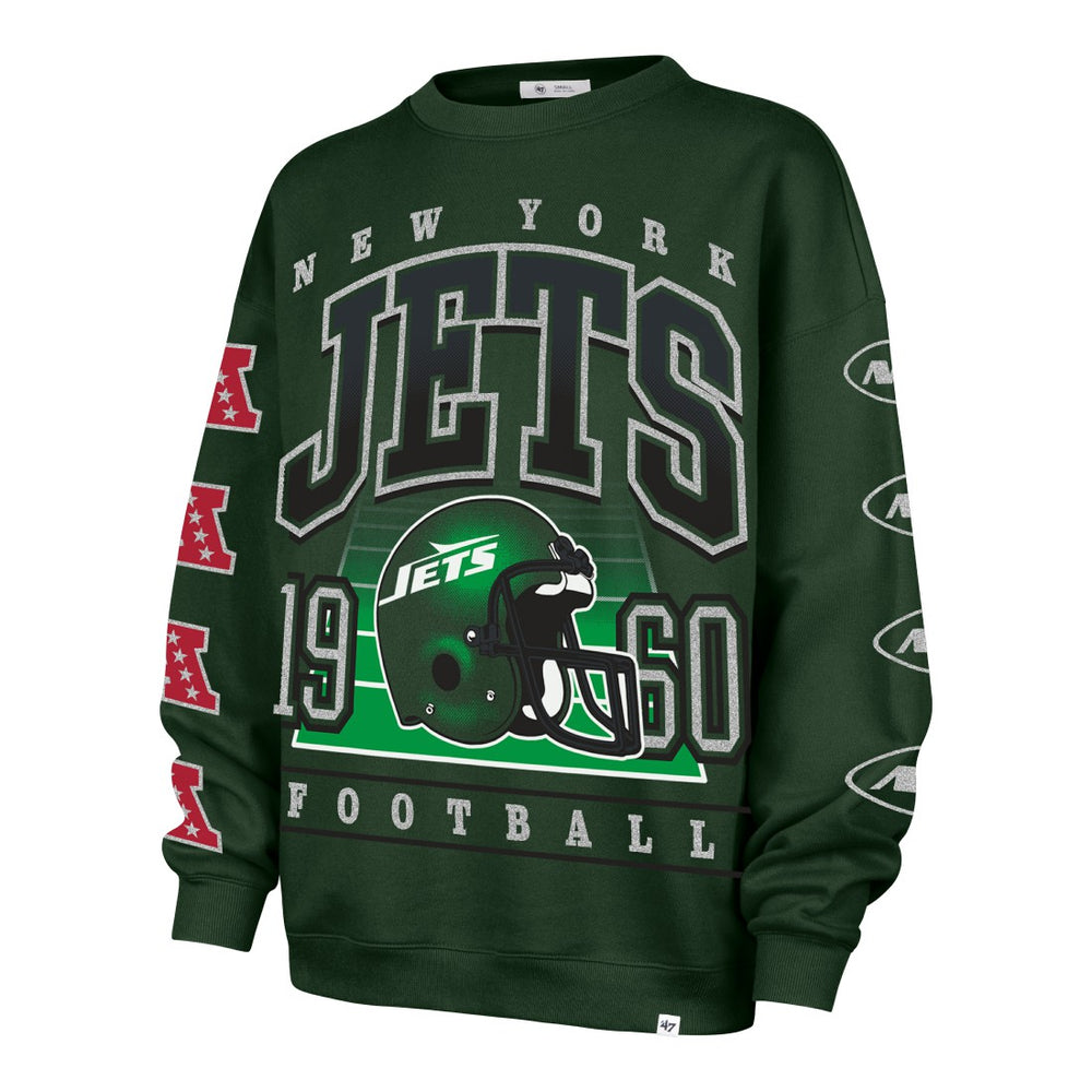 New York Jets '47 Women's Go Big Oversized Pullover Sweatshirt - Green on sale