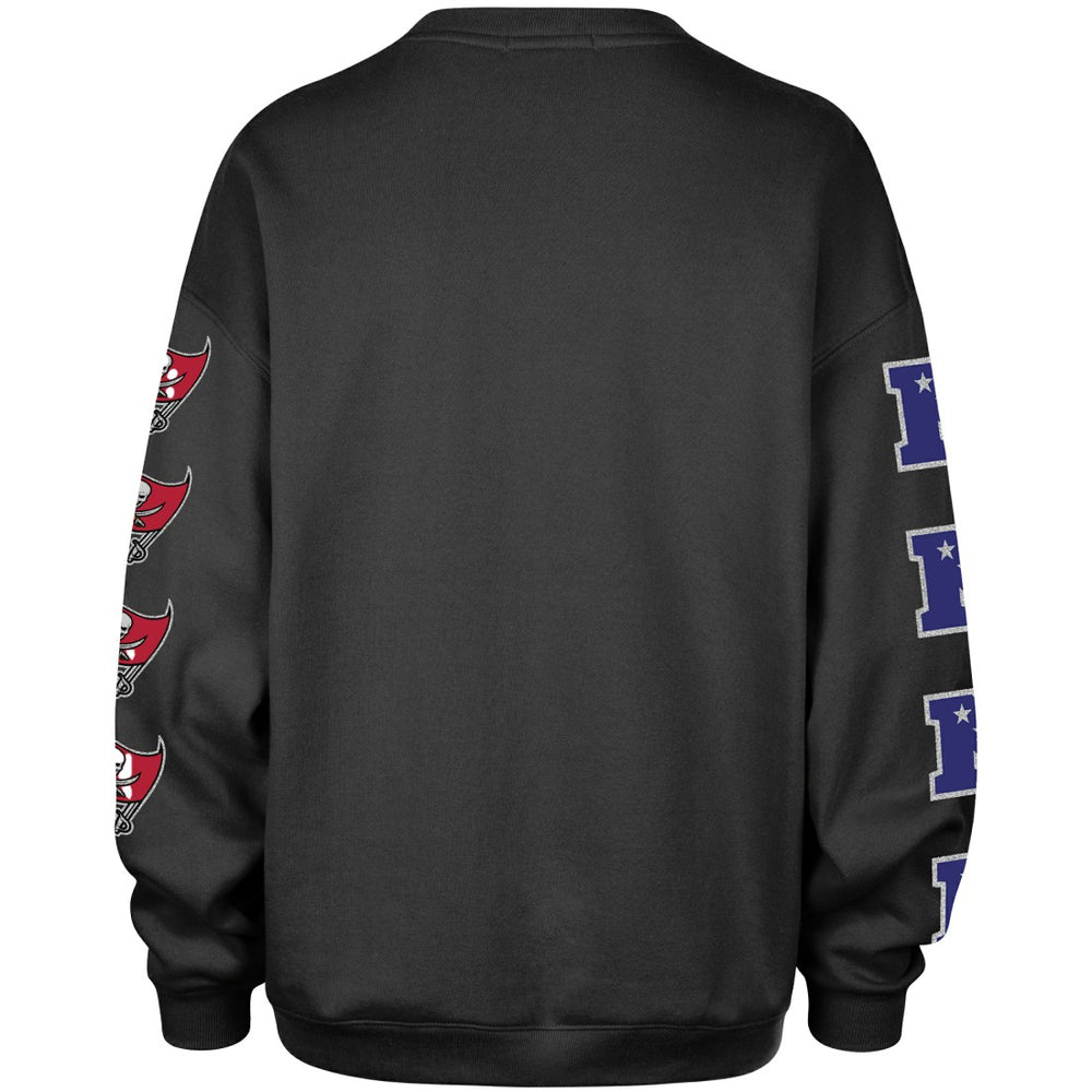 Tampa Bay Buccaneers '47 Women's Go Big Oversized Pullover Sweatshirt - Charcoal sale