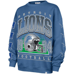Detroit Lions '47 Women's Go Big Oversized Pullover Sweatshirt - Blue discount