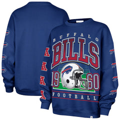 Buffalo Bills '47 Women's Go Big Oversized Pullover Sweatshirt - Royal cheap