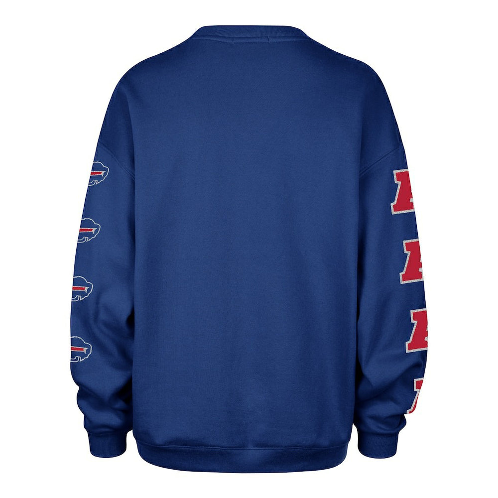 Buffalo Bills '47 Women's Go Big Oversized Pullover Sweatshirt - Royal cheap