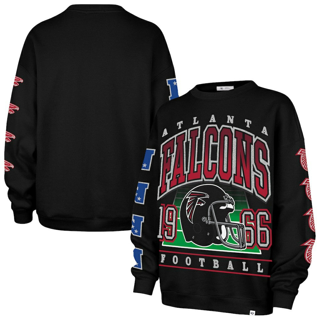 Atlanta Falcons '47 Women's Go Big Oversized Pullover Sweatshirt - Black sale