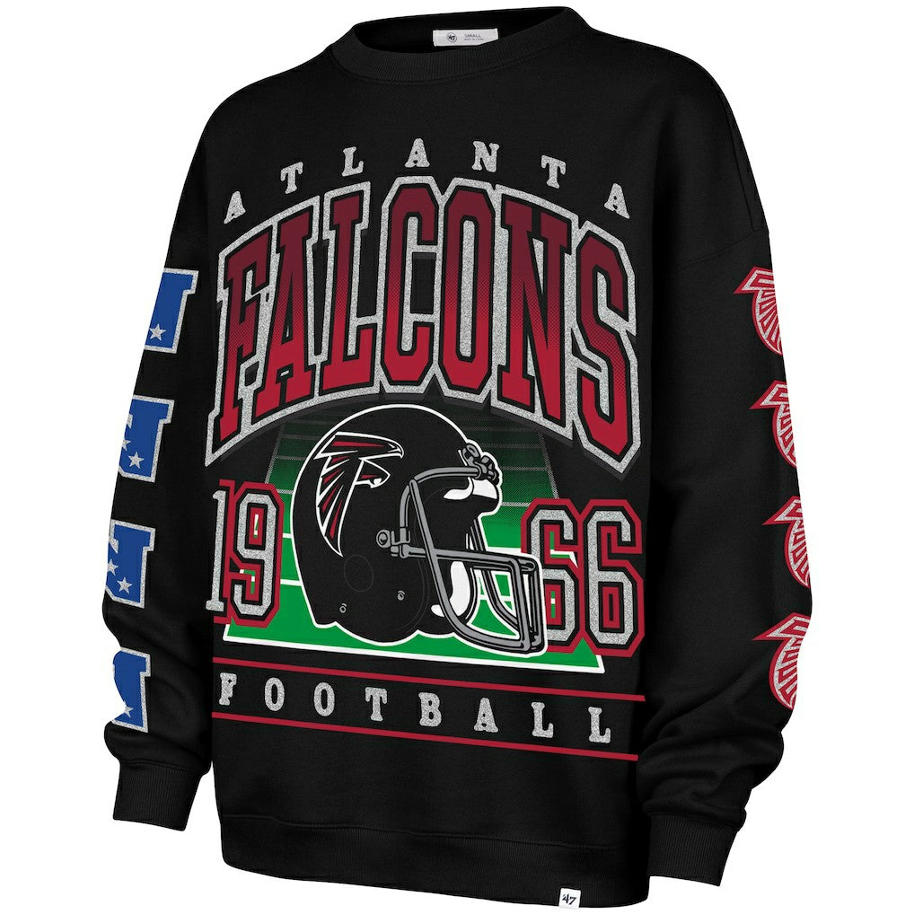 Atlanta Falcons '47 Women's Go Big Oversized Pullover Sweatshirt - Black sale