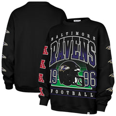 Baltimore Ravens '47 Women's Go Big Oversized Pullover Sweatshirt - Black cheap