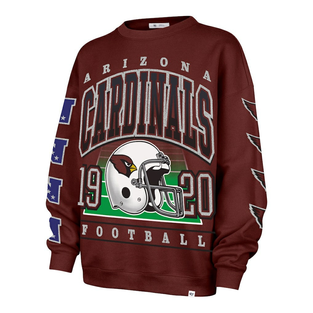 Arizona Cardinals '47 Women's Go Big Oversized Pullover Sweatshirt - Cardinal sale