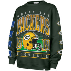 Green Bay Packers '47 Women's Go Big Oversized Pullover Sweatshirt - Green cheap