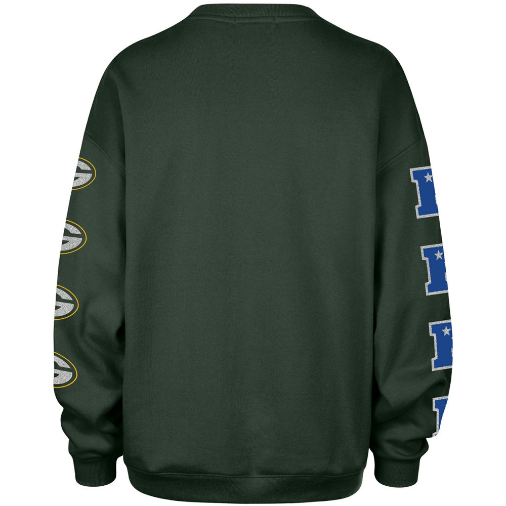 Green Bay Packers '47 Women's Go Big Oversized Pullover Sweatshirt - Green cheap