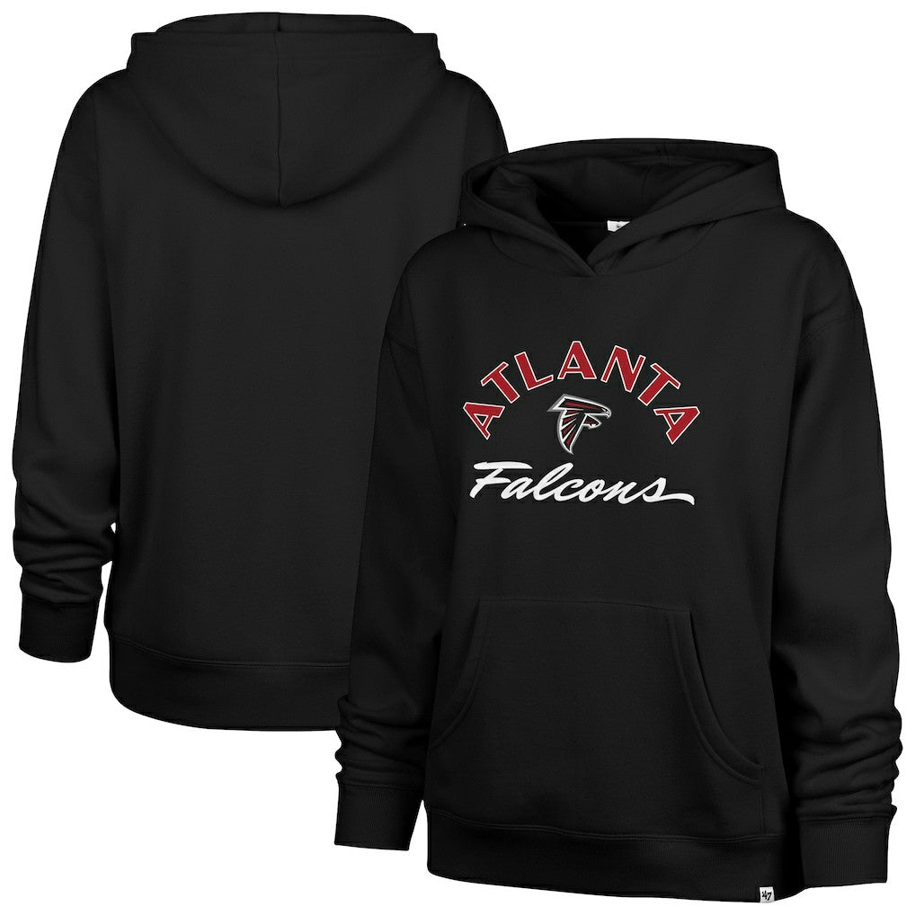 Atlanta Falcons '47 Women's Whirlwind Naomi Pullover Hoodie - Black discount