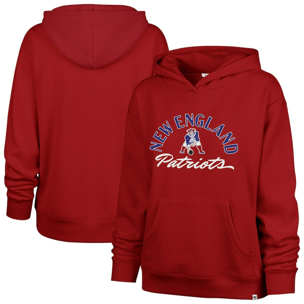 New England Patriots '47 Women's Whirlwind Naomi Pullover Hoodie - Red cheap