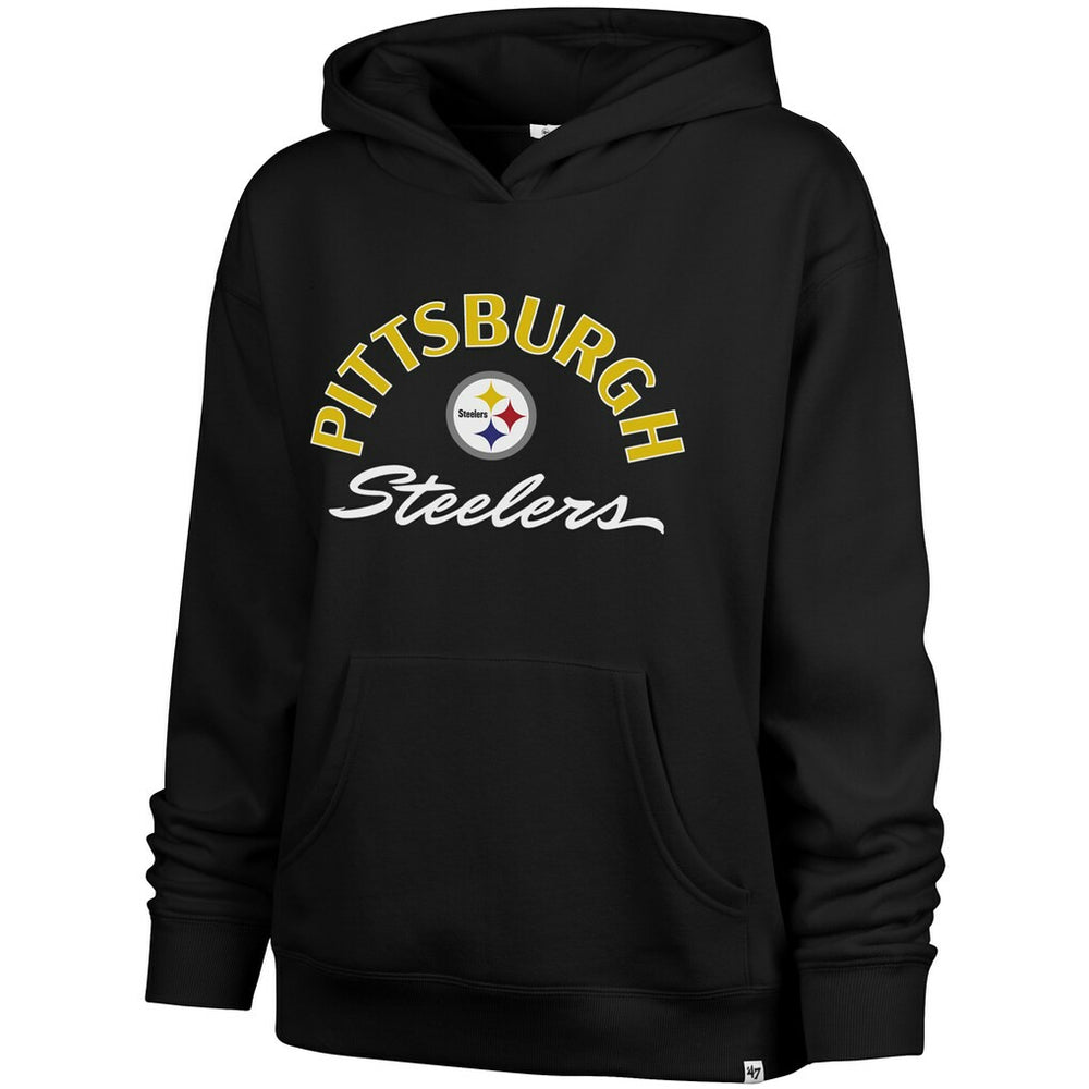 Pittsburgh Steelers '47 Women's Whirlwind Naomi Pullover Hoodie - Black cheap