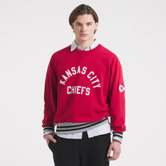 Kansas City Chiefs x Todd Snyder Relaxed Canadian Fleece Crew - Red for sale