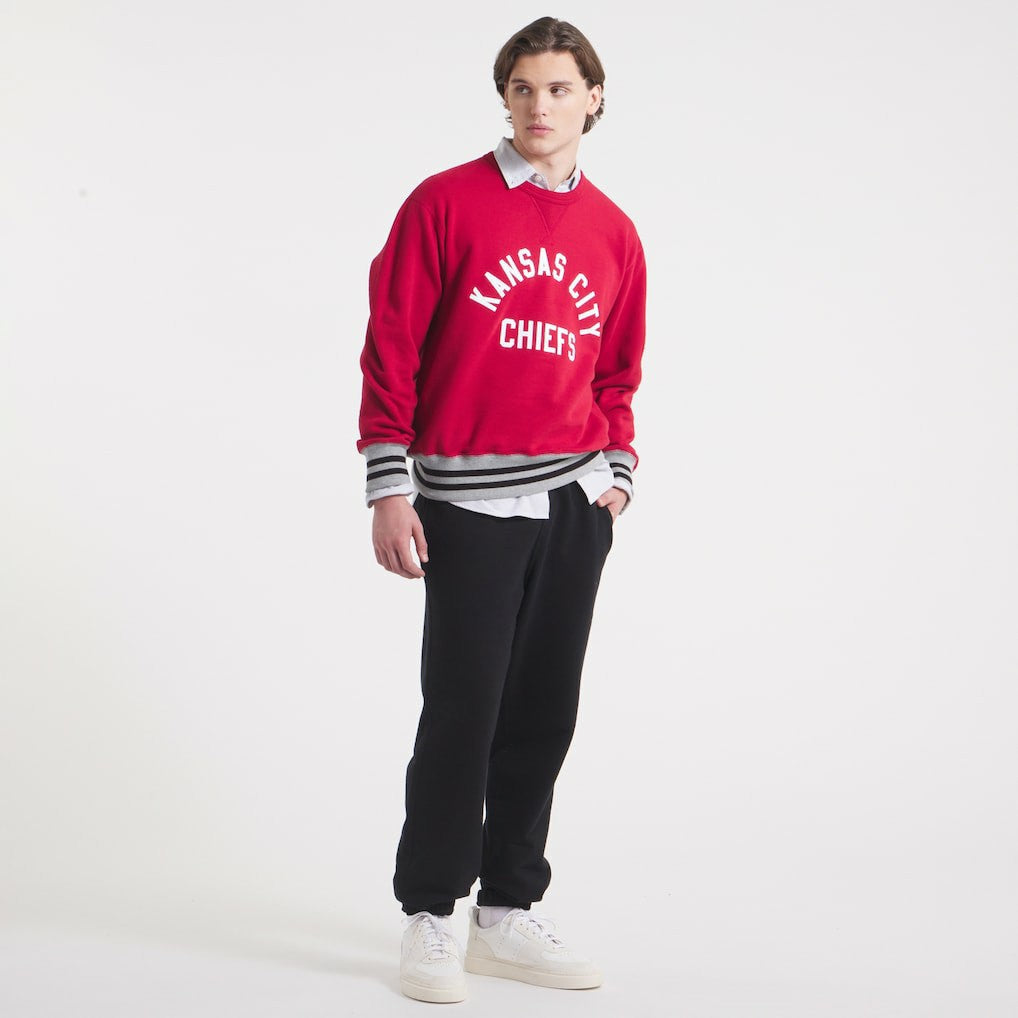 Kansas City Chiefs x Todd Snyder Relaxed Canadian Fleece Crew - Red for sale