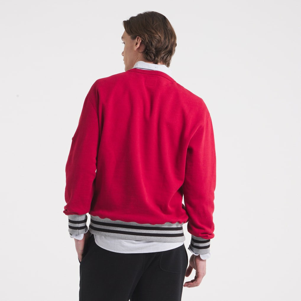 Kansas City Chiefs x Todd Snyder Relaxed Canadian Fleece Crew - Red for sale