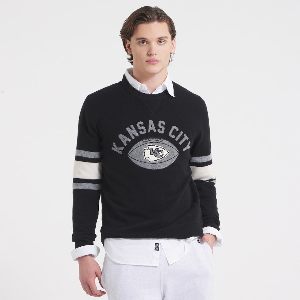 Kansas City Chiefs x Todd Snyder Cashmere Crew Sweater - Black discount