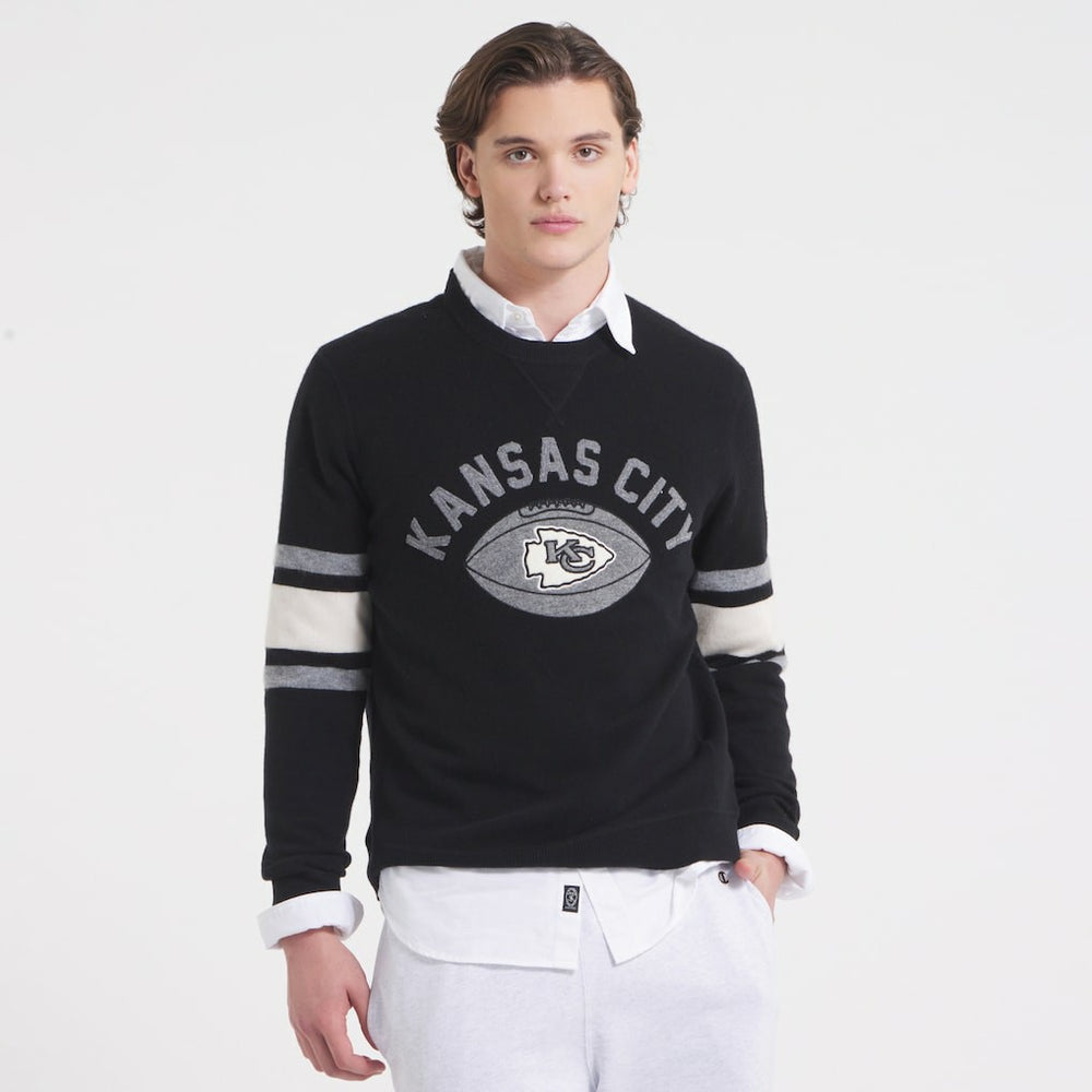 Kansas City Chiefs x Todd Snyder Cashmere Crew Sweater - Black discount