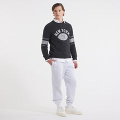 New York Giants x Todd Snyder Cashmere Crew Sweatshirt - Heather Charcoal for sale