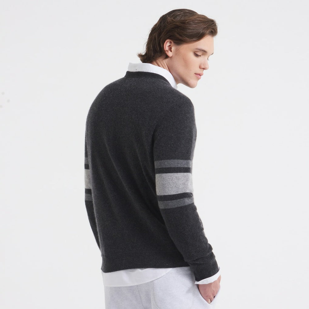 New York Giants x Todd Snyder Cashmere Crew Sweatshirt - Heather Charcoal for sale