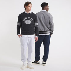 New York Giants x Todd Snyder Cashmere Crew Sweatshirt - Heather Charcoal for sale