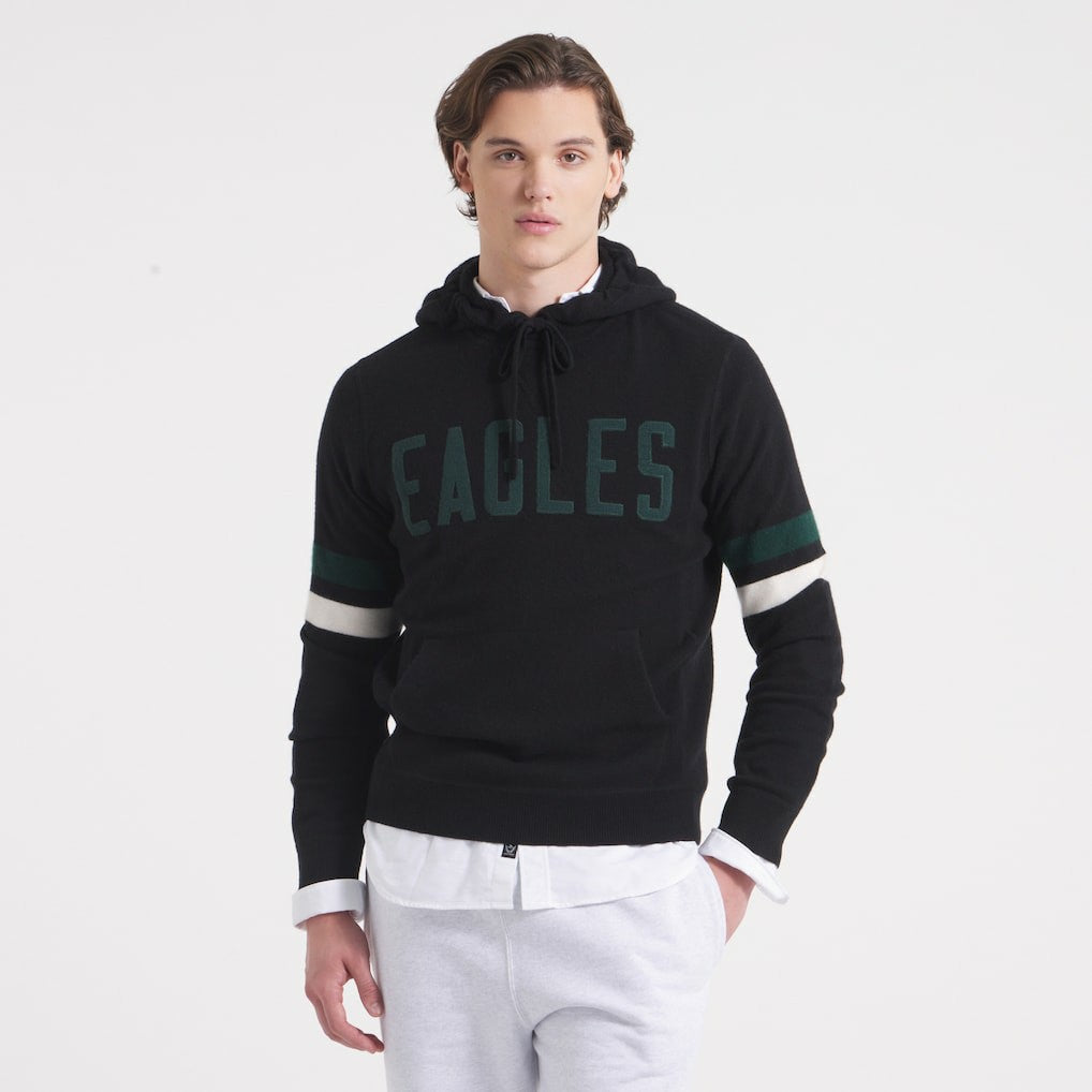 Philadelphia Eagles x Todd Snyder Cashmere Hoodie Sweater - Black for sale