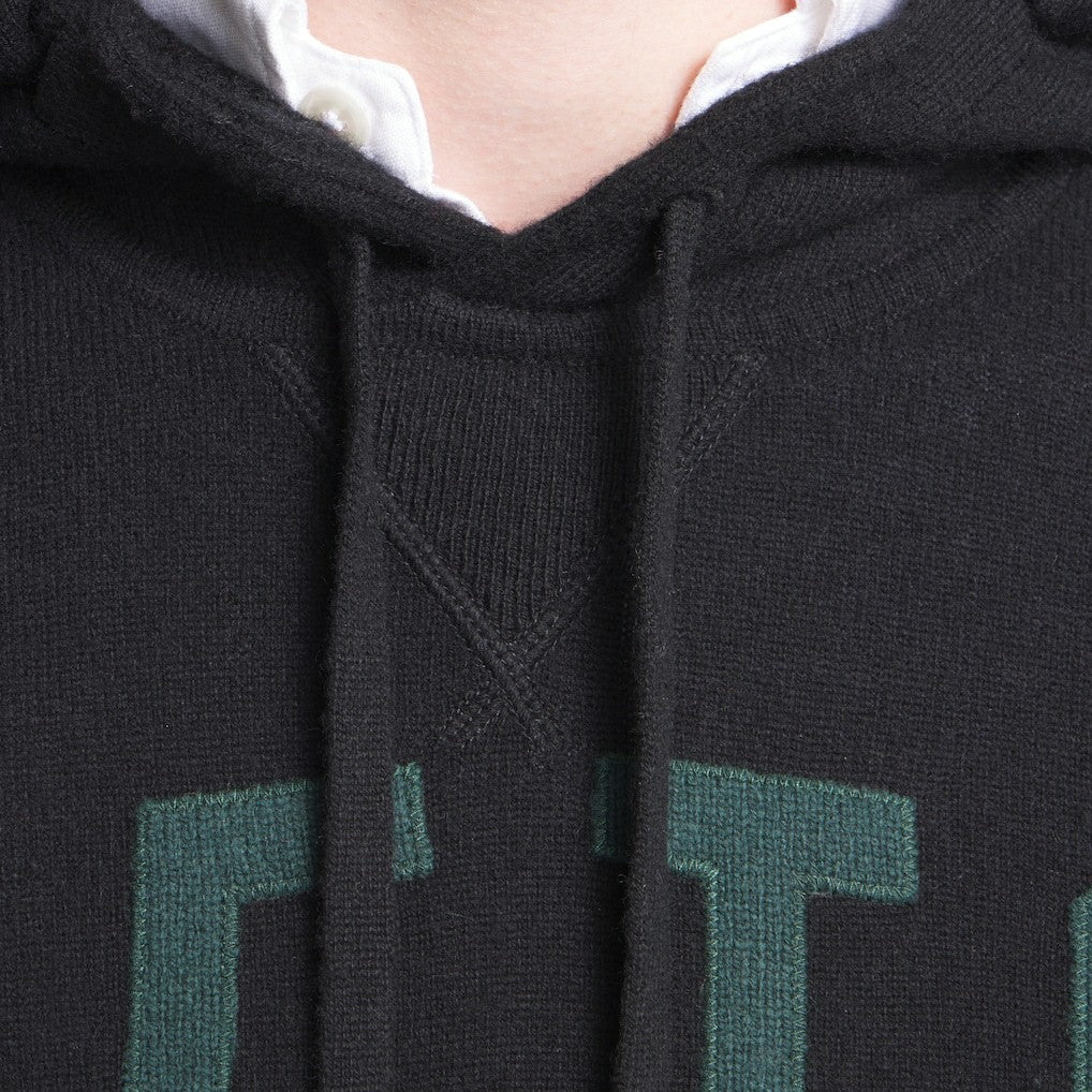 New York Jets x Todd Snyder Cashmere Hoodie Sweater - Heather Black discount