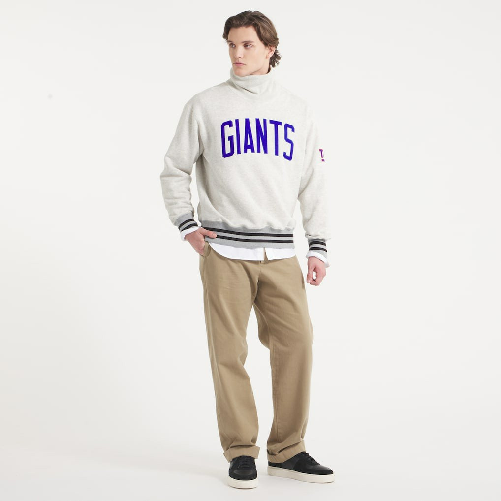 New York Giants x Todd Snyder Relaxed Canadian Fleece Turtleneck - Oatmeal discount