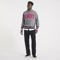 Kansas City Chiefs x Todd Snyder Relaxed Canadian Fleece Turtleneck - Heather Gray on sale