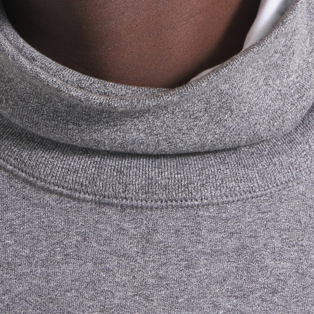 Kansas City Chiefs x Todd Snyder Relaxed Canadian Fleece Turtleneck - Heather Gray on sale