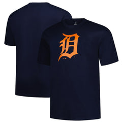 Detroit Tigers Profile Big & Tall Primary Logo T-Shirt - Navy