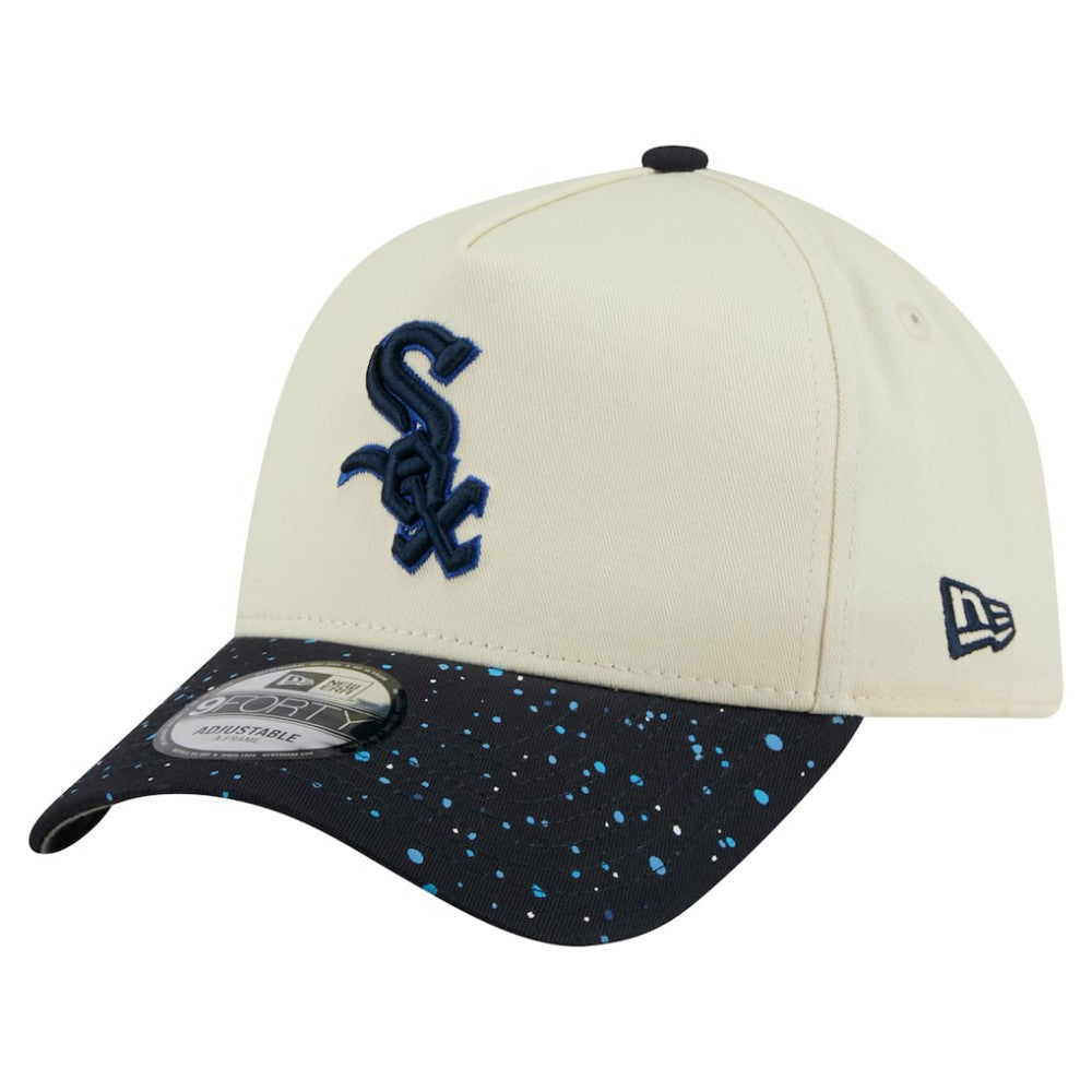Chicago White Sox Speckle A-Frame 9FORTY Adjustable Hat - Cream | New Era