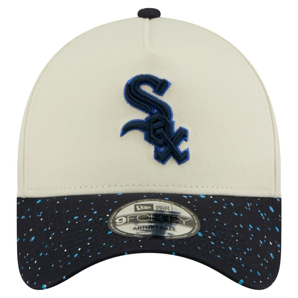 Chicago White Sox Speckle A-Frame 9FORTY Adjustable Hat - Cream | New Era