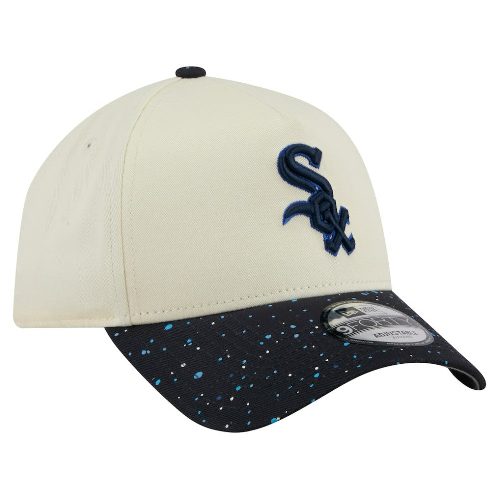 Chicago White Sox Speckle A-Frame 9FORTY Adjustable Hat - Cream | New Era