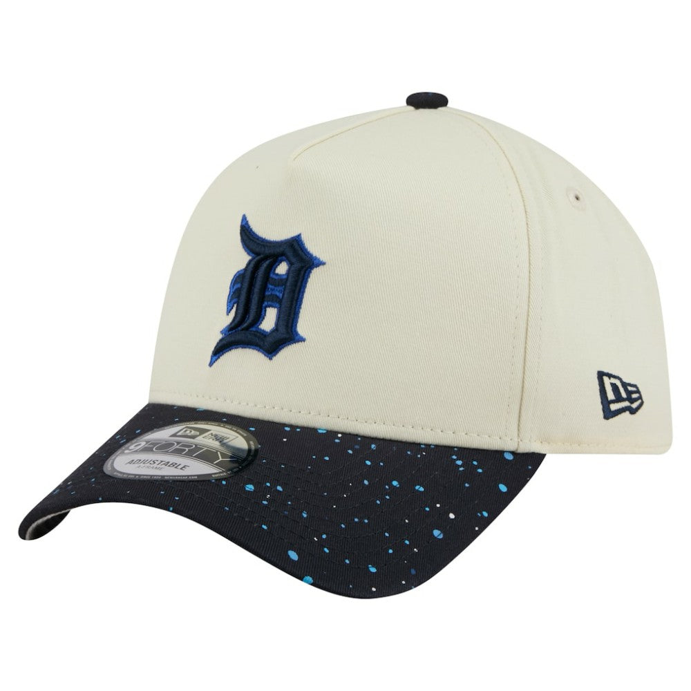 Detroit Tigers Speckle A-Frame 9FORTY Adjustable Hat - Cream | New Era