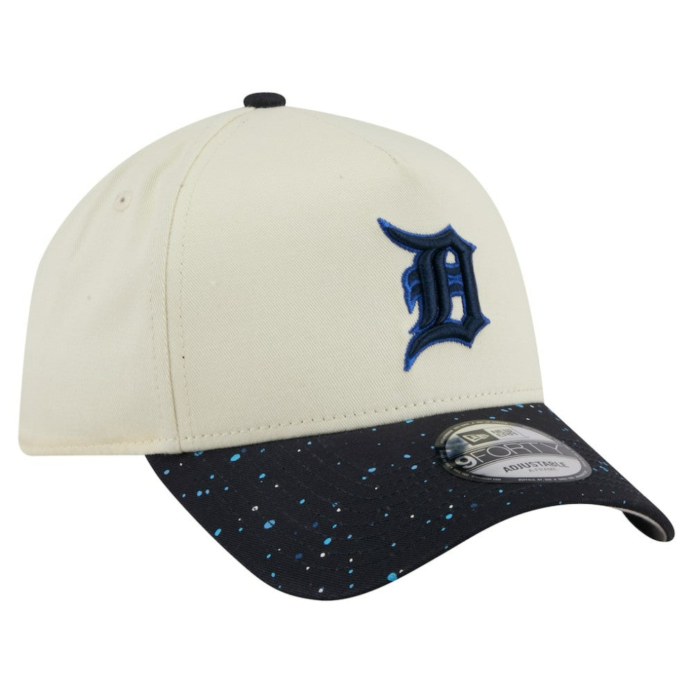 Detroit Tigers Speckle A-Frame 9FORTY Adjustable Hat - Cream | New Era