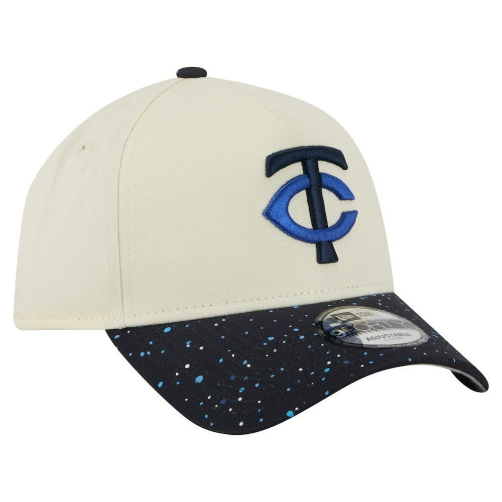Minnesota Twins Speckle A-Frame 9FORTY Adjustable Hat - Cream | New Era