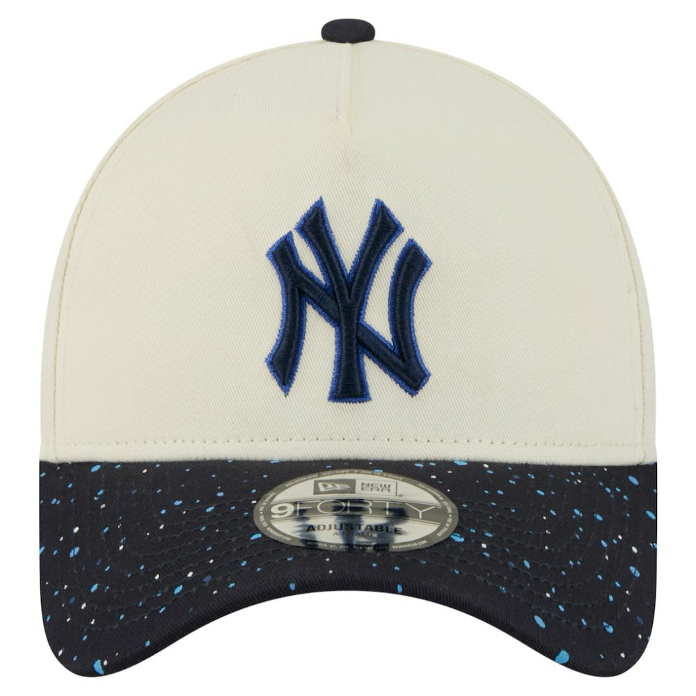 New York Yankees Speckle A-Frame 9FORTY Adjustable Hat - Cream | New Era