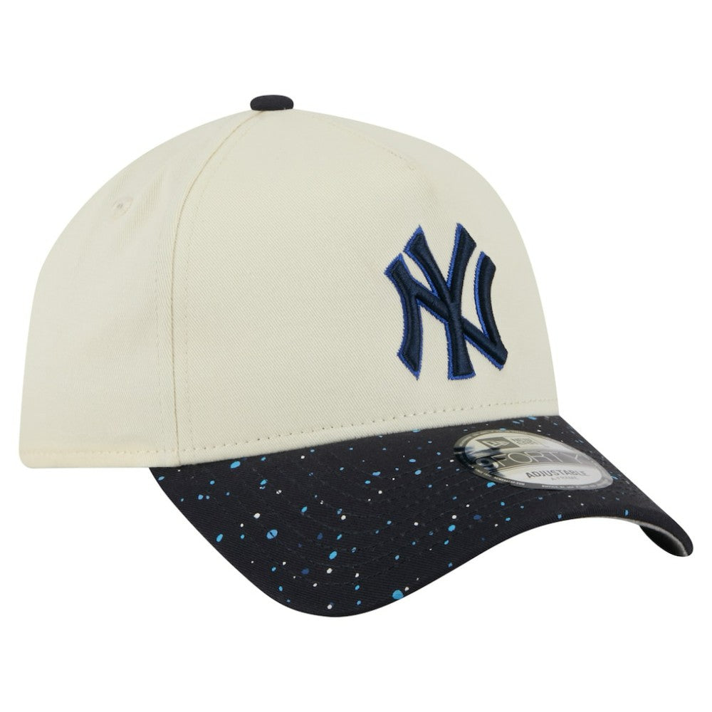 New York Yankees Speckle A-Frame 9FORTY Adjustable Hat - Cream | New Era