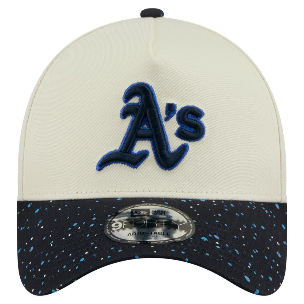Athletics Speckle A-Frame 9FORTY Adjustable Hat - Cream | New Era
