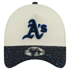 Athletics Speckle A-Frame 9FORTY Adjustable Hat - Cream | New Era