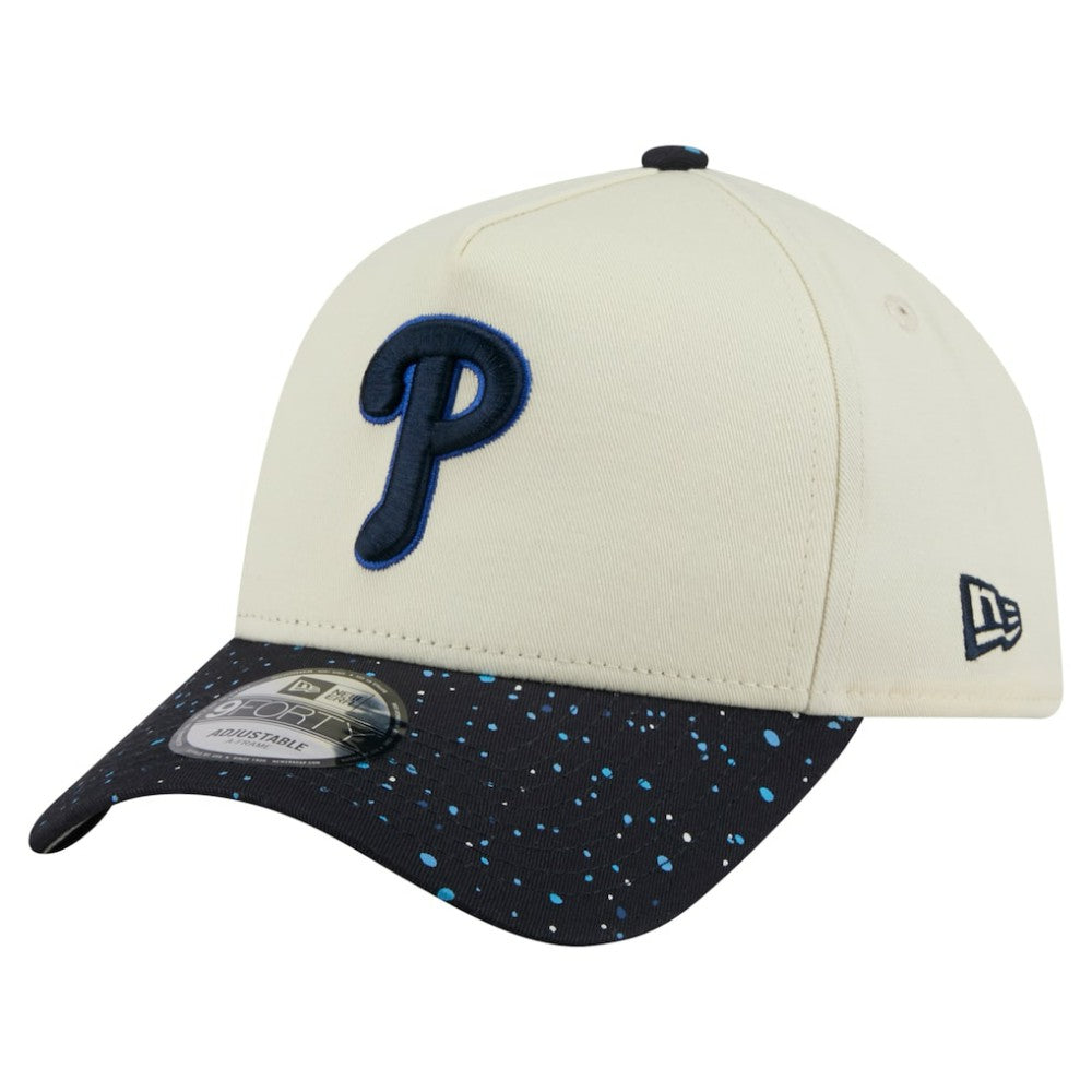 Philadelphia Phillies Speckle A-Frame 9FORTY Adjustable Hat - Cream | New Era