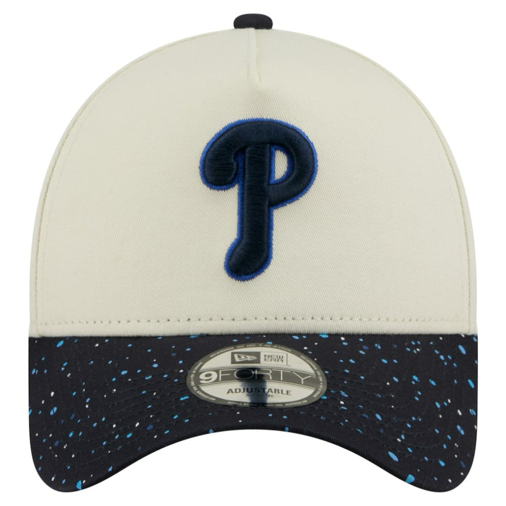Philadelphia Phillies Speckle A-Frame 9FORTY Adjustable Hat - Cream | New Era