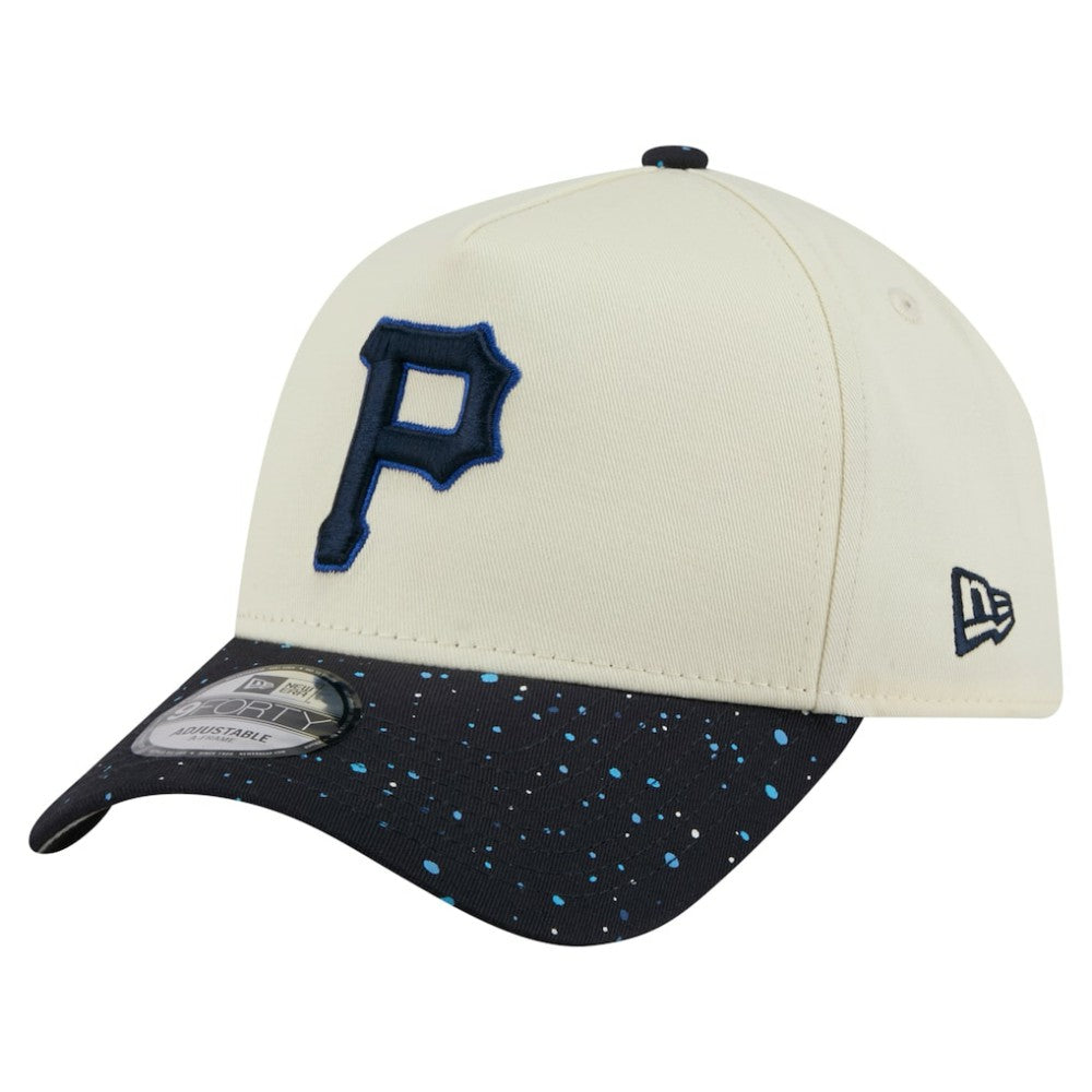 Pittsburgh Pirates Speckle A-Frame 9FORTY Adjustable Hat - Cream | New Era