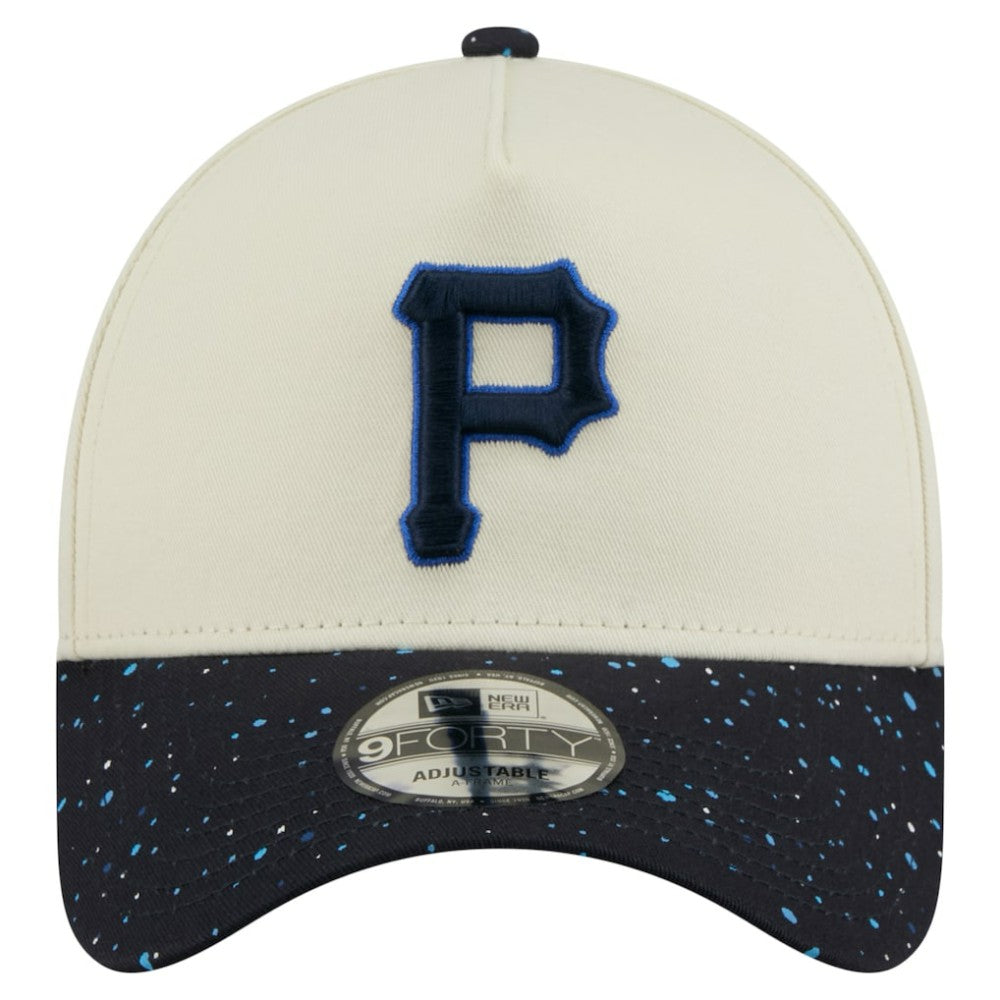 Pittsburgh Pirates Speckle A-Frame 9FORTY Adjustable Hat - Cream | New Era