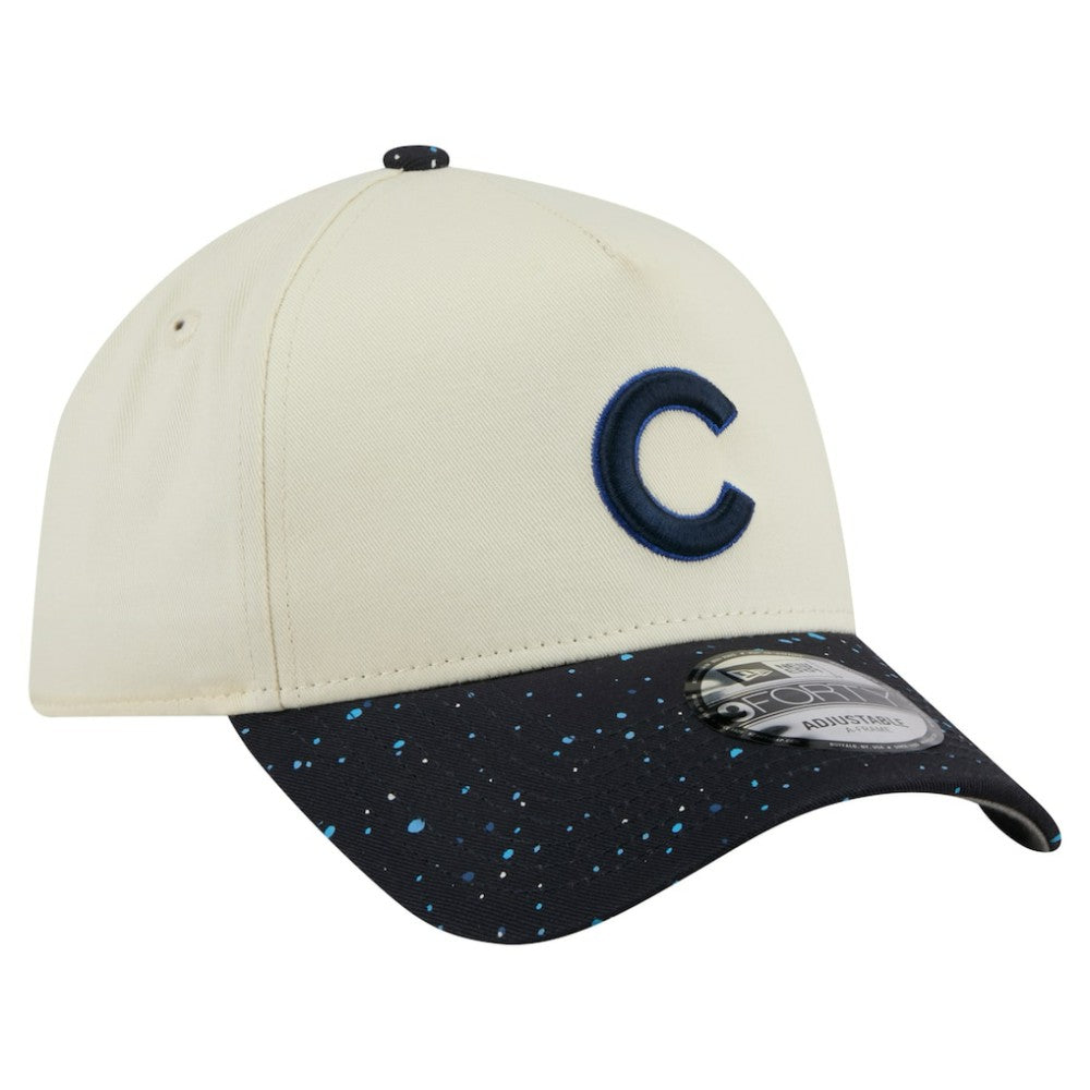 Chicago Cubs Speckle A-Frame 9FORTY Adjustable Hat - Cream | New Era