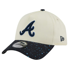 Atlanta Braves Speckle A-Frame 9FORTY Adjustable Hat - Cream | New Era