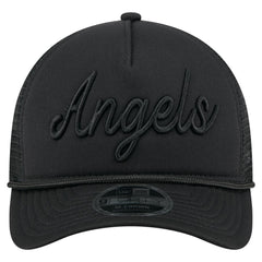 Los Angeles Angels City Initial 9FORTY A-Frame M-Crown Adjustable Trucker Hat - Black | New Era