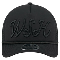 Washington Nationals City Initial 9FORTY A-Frame M-Crown Adjustable Trucker Hat - Black | New Era