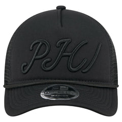 Philadelphia Phillies City Initial 9FORTY A-Frame M-Crown Adjustable Trucker Hat - Black | New Era