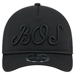 Boston Red Sox City Initial 9FORTY A-Frame M-Crown Adjustable Trucker Hat - Black | New Era