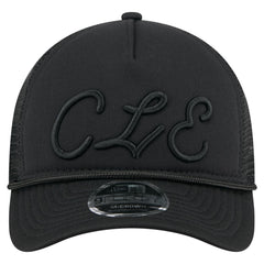Cleveland Guardians City Initial 9FORTY A-Frame M-Crown Adjustable Trucker Hat - Black | New Era
